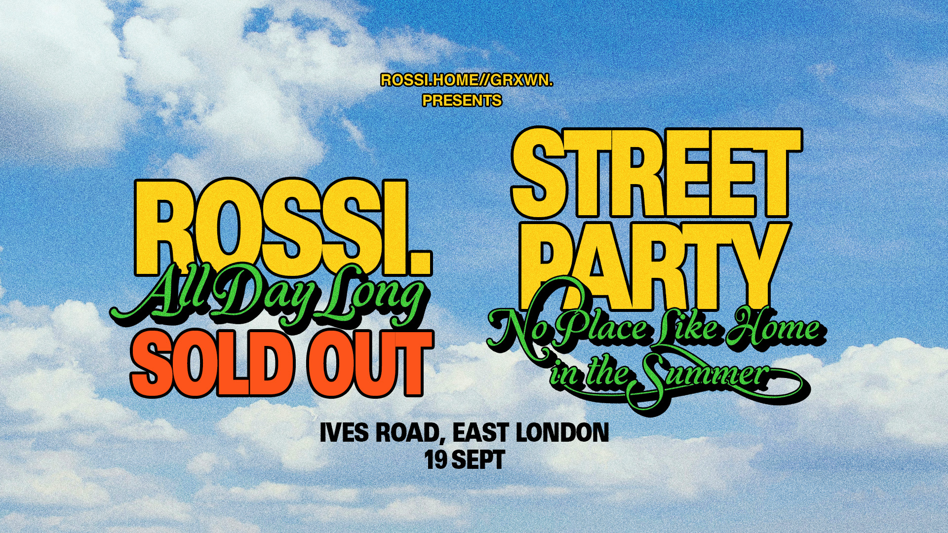 Rossi. All Day Long Street Party  - Ives Road  - 19 Sep 2026