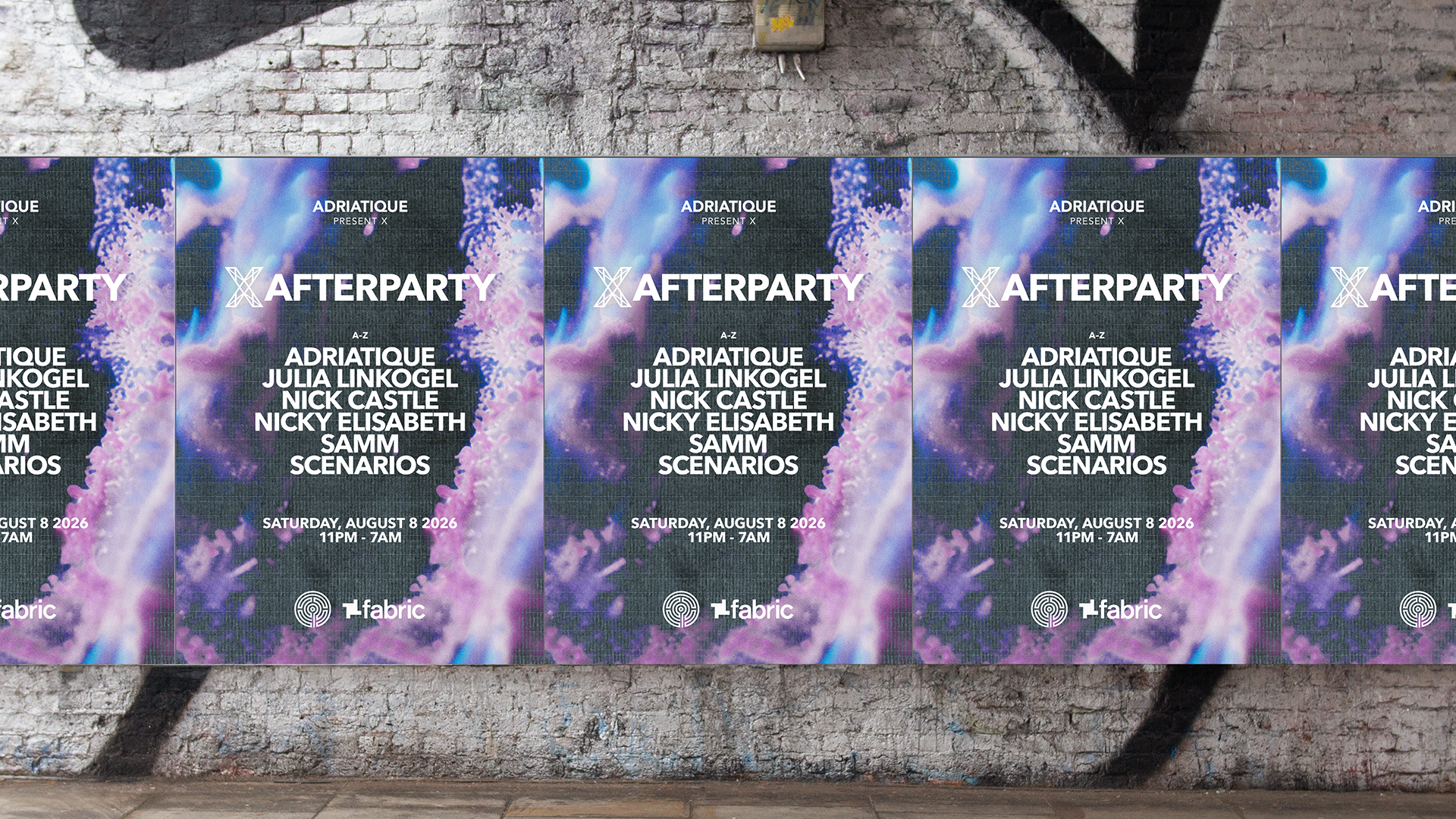 Adriatique present X Afterparty - Fabric  - 08 Aug 2026