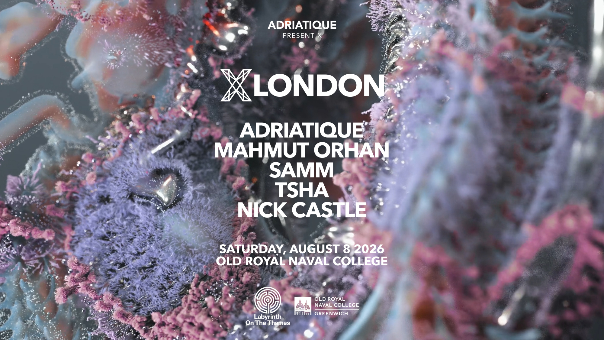 Adriatique present X on the Thames - Old Royal Naval College - 08 Aug 2026