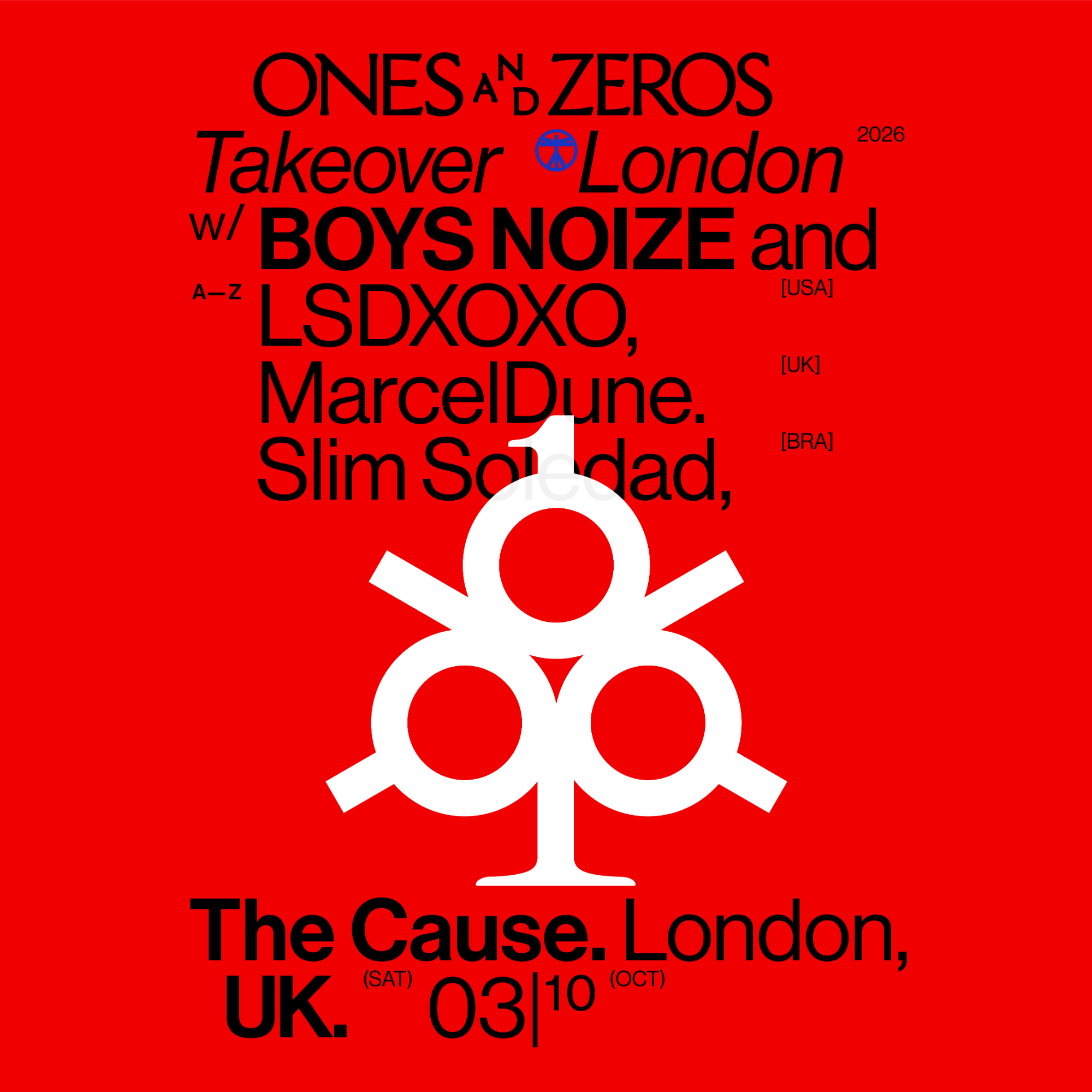 Boys Noize ONES and ZEROS - The Cause, Warehouse - 03 Oct 2026
