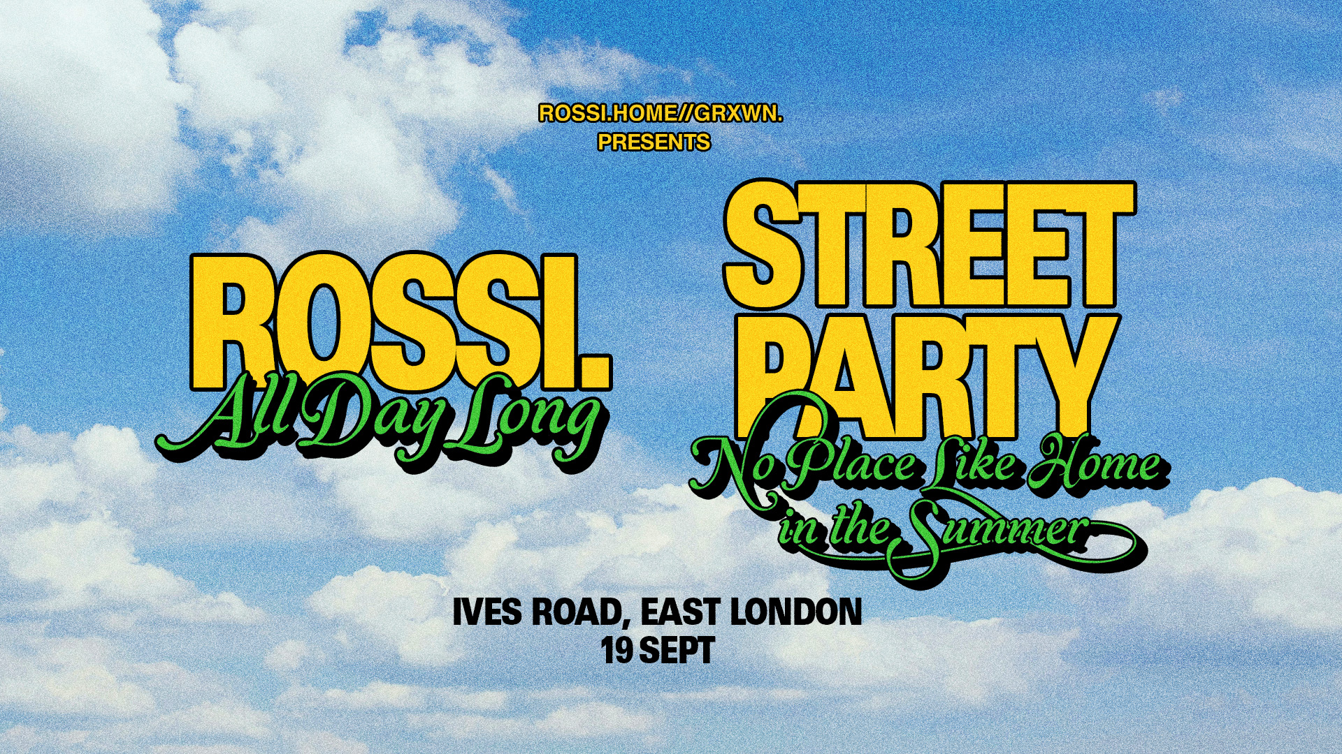 Rossi. All Day Long Street Party  - Ives Road  - 19 Sep 2026