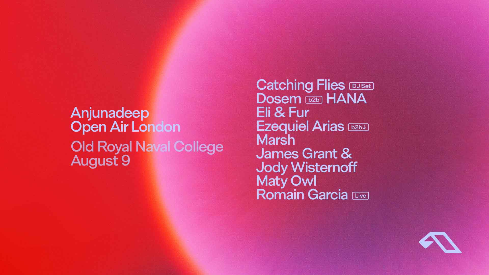 Anjunadeep Open Air on the Thames - Old Royal Naval College - 09 Aug 2026