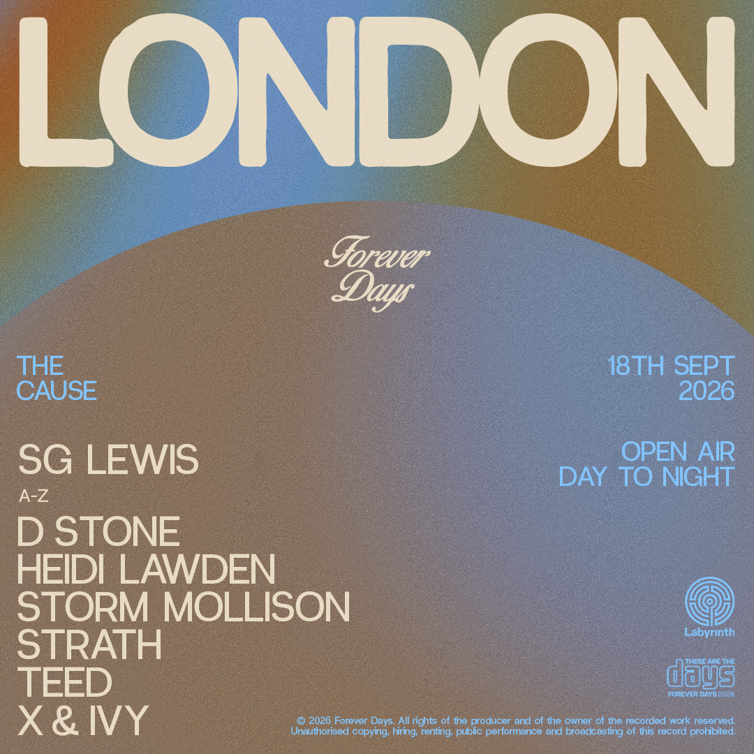 SG Lewis presents Forever Days - The Cause - dock road - 18 Sep 2026