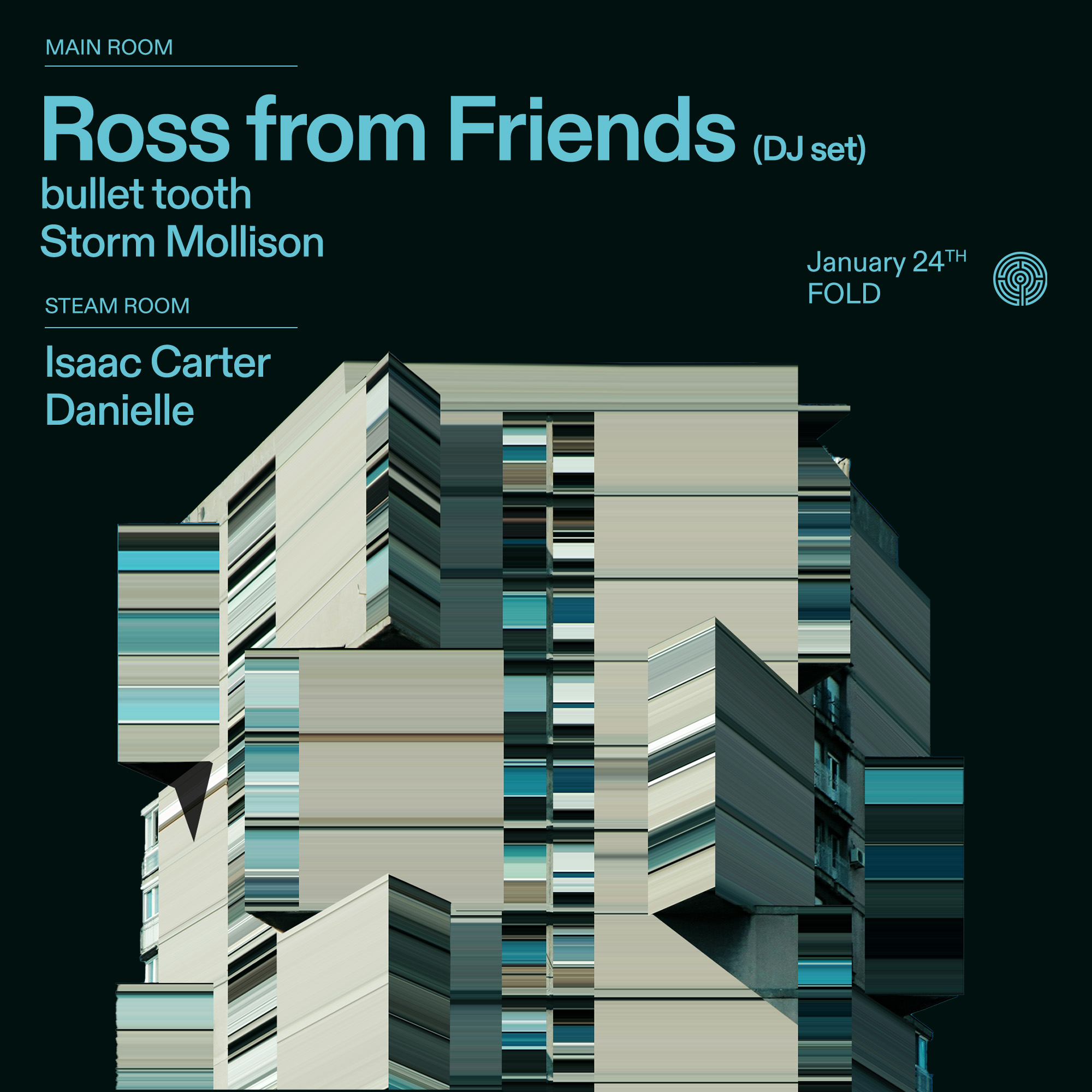 24.02 Ross From Friends extended set, bullet tooth, Isaac Carter, Danielle, Storm Mollison TICKET