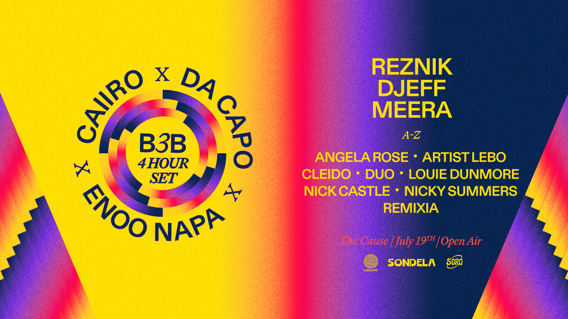3 rooms, 14 artists, 16 hours of music.