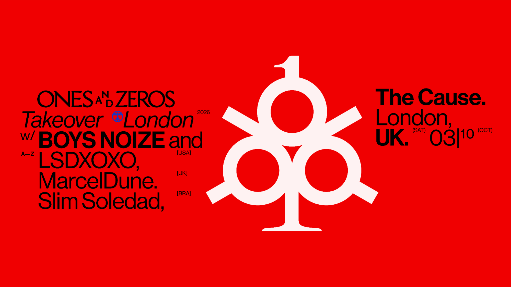 Boys Noize ONES and ZEROS - The Cause, Warehouse - 03 Oct 2026